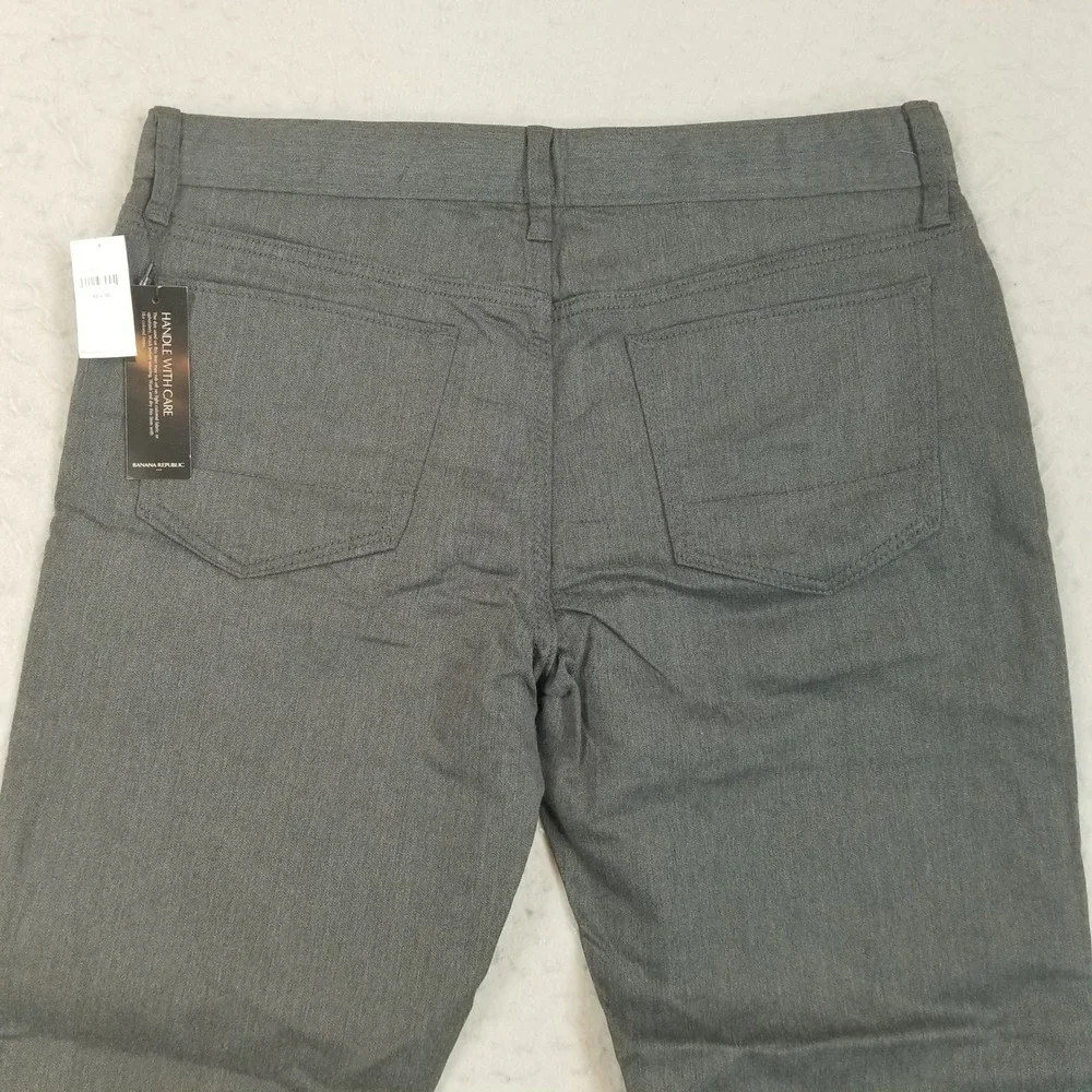 Banana Republic Travel Jean Mens 33x30 Gray Slim Fit Stretch Denim Pants